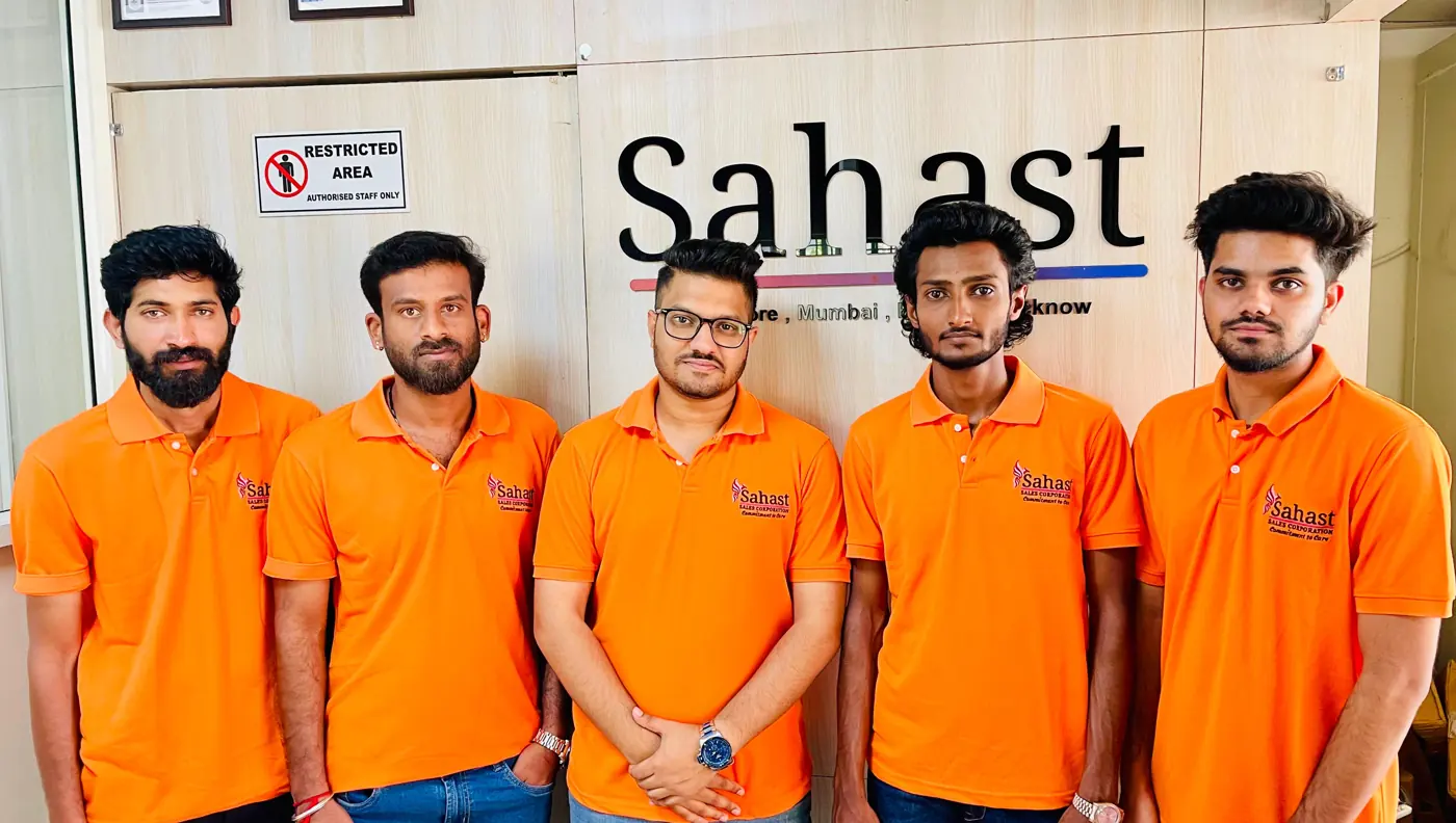 Five members of the Sahast team in the office